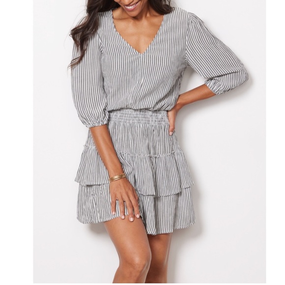 Z Supply Dresses & Skirts - Z Supply Stella Stripped Tiered Smocked Mini Dress Size Large NWT